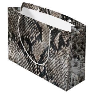 Sacola Para Presentes Grande Tendy Python Cobra Skin - Rich Elegant Fashion
