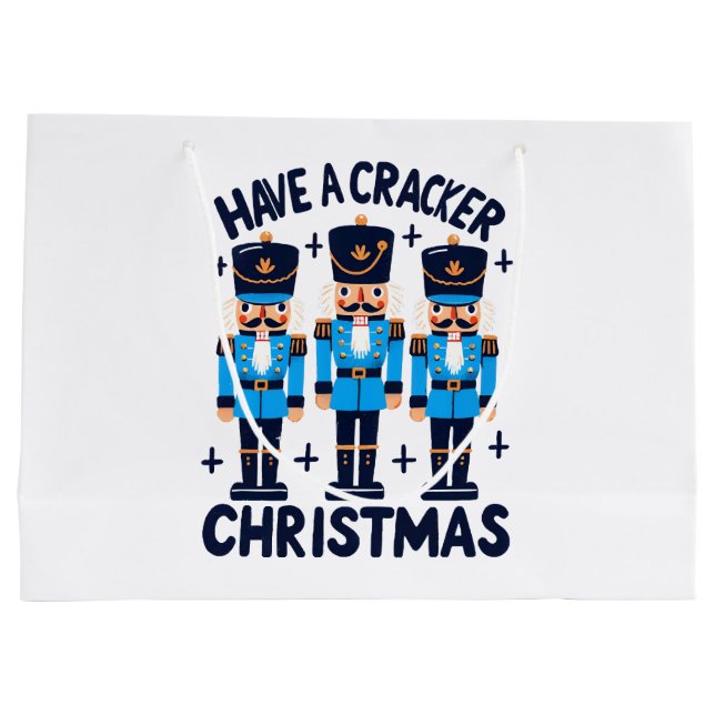 Sacola Para Presentes Grande Tenha um natal quebra-nozes (Verso)