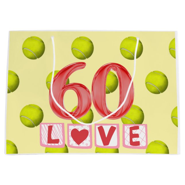 Sacola Para Presentes Grande Tênis com tema 60º aniversário (Frente)