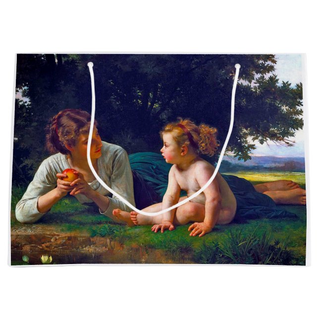 Sacola Para Presentes Grande Tentação, Bouguereau (Frente)