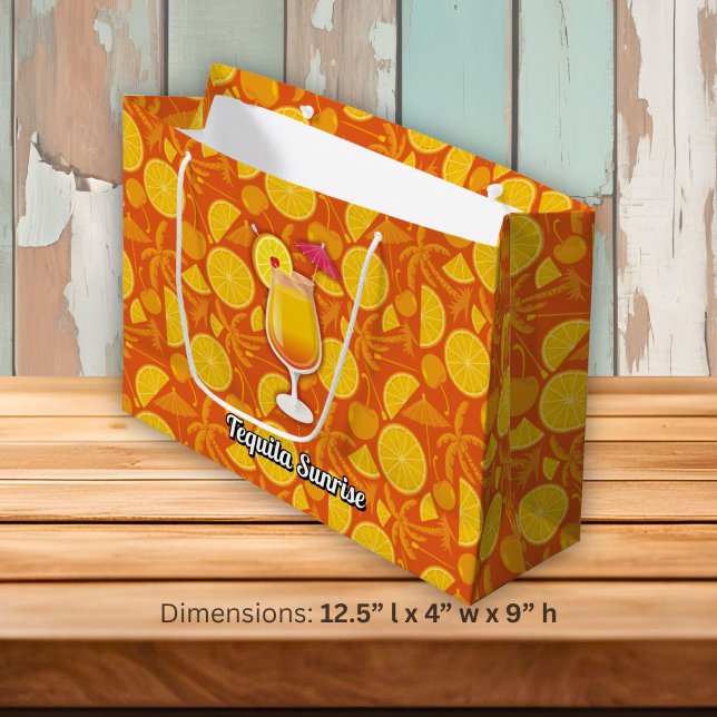 Sacola Para Presentes Grande Tequila sunrise (Criador carregado)