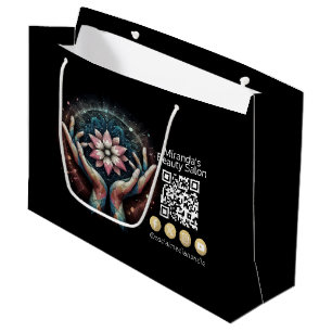 Sacola Para Presentes Grande Terapêutica de Massagem Terapia Mãos Energia Spa B