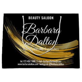 Sacola Para Presentes Grande Terracotta Ocher Beige Dourado