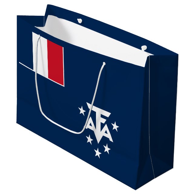 Sacola Para Presentes Grande Terras Antárticas Austrais Francesas (Frente inclinada)