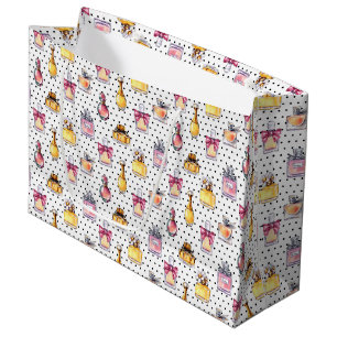 Sacola Para Presentes Grande Teste padrão da garrafa de Parfum