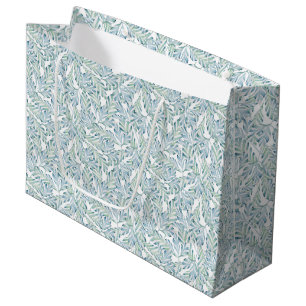 Sacola Para Presentes Grande Teste padrão listrado decorativo da folha