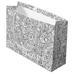 Sacola Para Presentes Grande Teste padrão médico de B&W