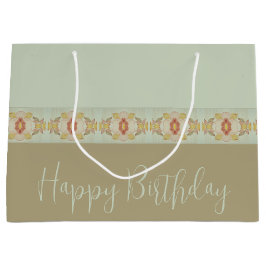 Sacola Para Presentes Grande Teto Com Castanho E Dourado