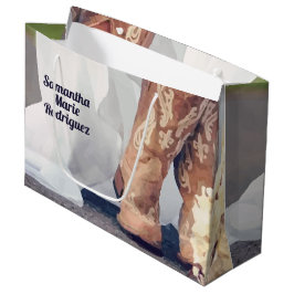 Sacola Para Presentes Grande Texas Bride no Chá de panela de Boots