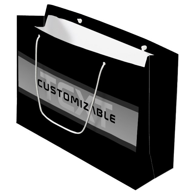 Sacola Para Presentes Grande Texto em Camadas Modernas e Personalizáveis | Pret (Frente inclinada)