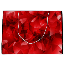 Sacola Para Presentes Grande Texto Personalizado de Aniversário Cristal Abstrat