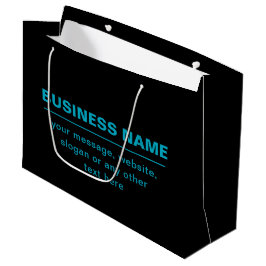 Sacola Para Presentes Grande Texto Personalizável para Empresa etc. Preto Editá