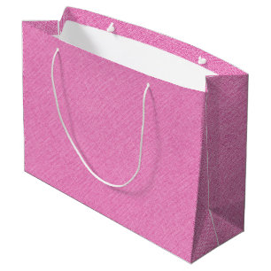 Sacola Para Presentes Grande Textura de linho rosa