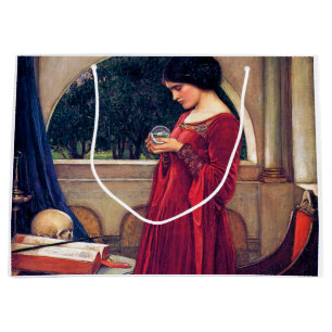 Sacola Para Presentes Grande The Crystal Ball, John William Waterhouse
