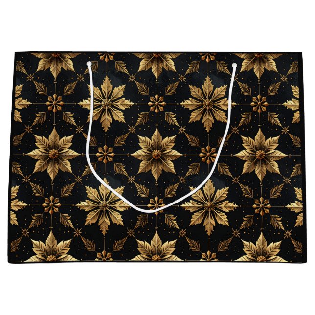 Sacola Para Presentes Grande The Elegant Christmas - Flower (Frente)