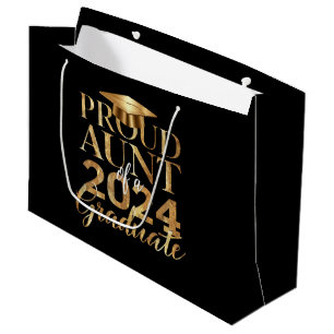 Sacola Para Presentes Grande Tia Orgulhosa da Turma de 2024 Graduada