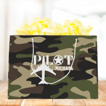 Tipografia de piloto com camuflagem fofa, personal