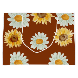 Sacola Para Presentes Grande Título: Saco de Presente de Aniversário Floral Ret