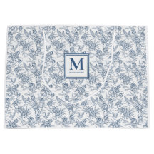 Toalete Azul Monograma Nome Francês