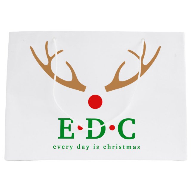 Sacola Para Presentes Grande Todo dia é Natal  (Frente)