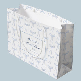 Sacola Para Presentes Grande Toile Laço Azul Amarrando O Nó Azul Chuveiro De No
