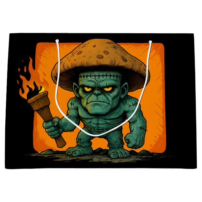 Sacola Para Presentes Grande Torch & Temper – Design do Monstro Cogumelo (Frente)