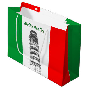Sacola Para Presentes Grande Torre inclinada personalizada de Pisa e da