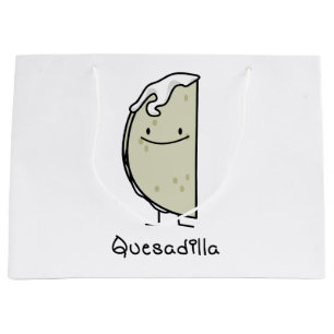 Sacola Para Presentes Grande Tortilha grelhada mexicano do Quesadilla com