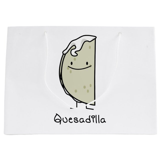 Sacola Para Presentes Grande Tortilha grelhada mexicano do Quesadilla com (Frente)