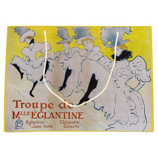 Sacola Para Presentes Grande Toulouse-Lautrec - Troupe de Mlle Eglantine (Frente)