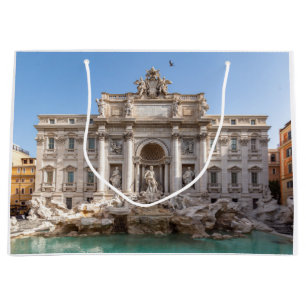 Sacola Para Presentes Grande Trevi Fountain no início da manhã - Roma, Itáli