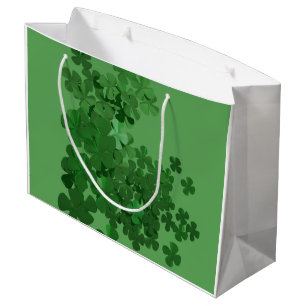 Sacola Para Presentes Grande Trevo do dia de St Patrick