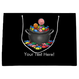 Sacola Para Presentes Grande Trick or Treat Candy Cauldron
