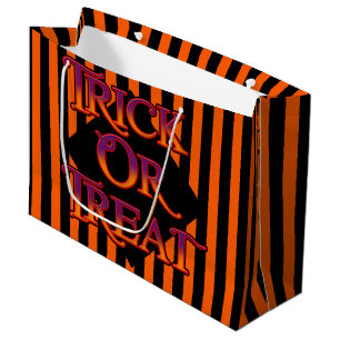 Sacola Para Presentes Grande Trick ou Tratar Bag de Presente