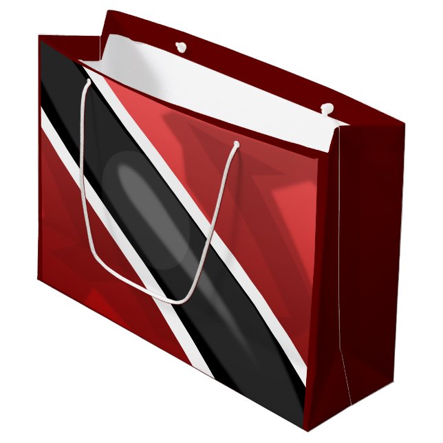 Sacola Para Presentes Grande Trinidad and Tobago Flag Gift Bag (Frente inclinada)
