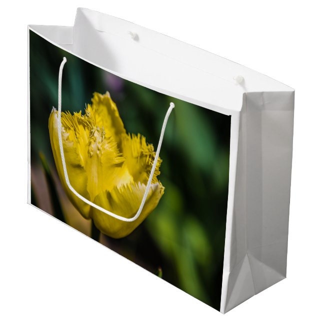 Sacola Para Presentes Grande Tulipa Amarela (Frente inclinada)