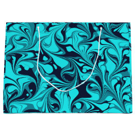 Sacola Para Presentes Grande Turquoise Marble