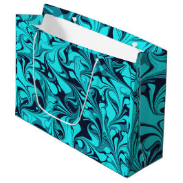 Sacola Para Presentes Grande Turquoise Marble