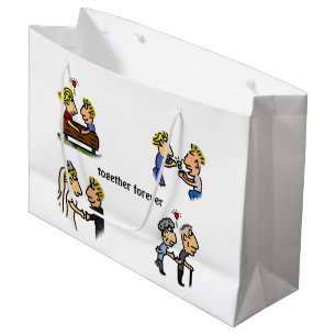Sacola Para Presentes Grande um desenho animado de presente para sempre