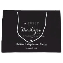 Um Doce Obrigado Casamento Minimalista