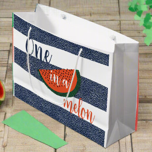 Sacola Para Presentes Grande Um em uma melancia de primeiro aniversario Melon S
