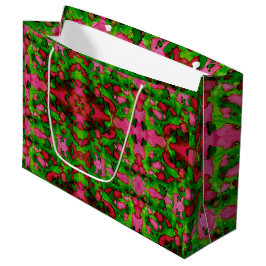 Sacola Para Presentes Grande Um estudo em rosa e verde