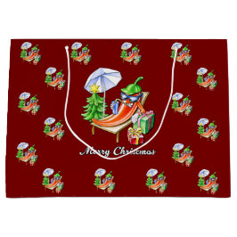 Sacola Para Presentes Grande Um Feliz Natal em Sunshade e Tree