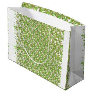 Sacola Para Presentes Grande um fundo branco com pontos castanhos