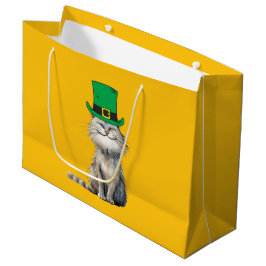 Sacola Para Presentes Grande Um gato irlandês feliz