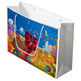 Sacola Para Presentes Grande Um Saco para Presente com Charme Aquático