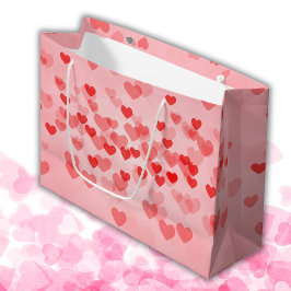 Sacola Para Presentes Grande Um toque de Dia de os namorados de pequenos coraçõ
