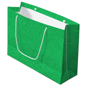 Sacola Para Presentes Grande Uma bolsa de compras verde brilhante com alças bra