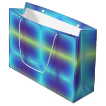 Uma vibrante bolsa de presente com um azul