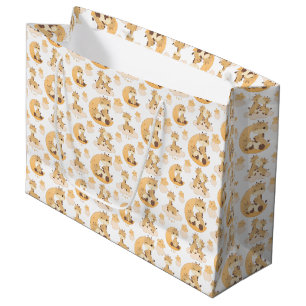 Sacola Para Presentes Grande unisex do padrão de girafa girafa